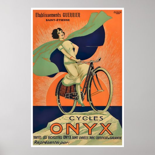 バイクポスター オニキササイクル 自転車アート サイクリング ポスター (正面)