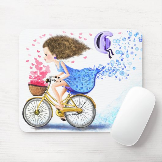 バイクマウスパッド付き女の子 マウスパッド (マウス)