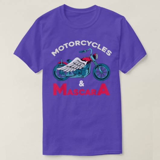 バイクマスカラバイク女子おもしろい自転車 Tシャツ (デザイン正面)