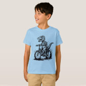 バイクモダンキッズベースTシャツの恐竜 – Blu Tシャツ (正面フル)