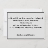 バイクモダンルお祝いのライフ 招待状 (裏面)