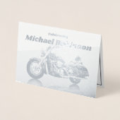 バイクモダンルお祝いのライフ 箔カード (正面)