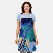 バイクユニークライダーへの贈り物 エプロン (着用した状態)