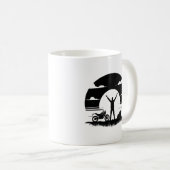 バイクライダーのシルエットマグ コーヒーマグカップ (正面右)
