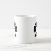 バイクライダーのシルエットマグ コーヒーマグカップ (中央)