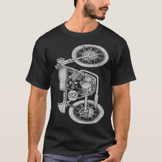 バイクライダーカフェレーサー クラシックバイク Tシャツ