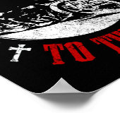 バイクリスチャンバイクもしくは自転車に乗る人信仰とイエス ポスター (角)