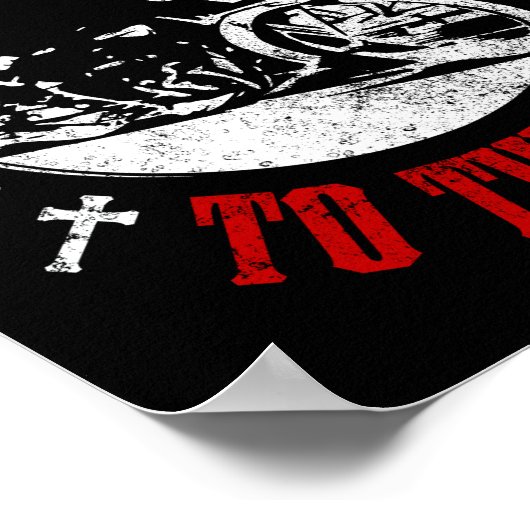 バイクリスチャンバイクもしくは自転車に乗る人信仰とイエス ポスター (角)