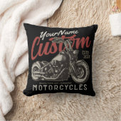 バイクレパーソナライズされたベルクルーザーバイクもしくは自転車に乗る人ガレージ クッション (ブランケット)