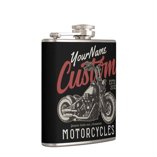 バイクレパーソナライズされたベルクルーザーバイクもしくは自転車に乗る人ガレージ フラスク (右)