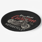 バイクレパーソナライズされたベルクルーザーバイクもしくは自転車に乗る人ガレージ ペーパープレート (アングル)