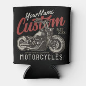 バイクレパーソナライズされたベルクルーザーバイクもしくは自転車に乗る人ガレージ 缶クーラー (正面)