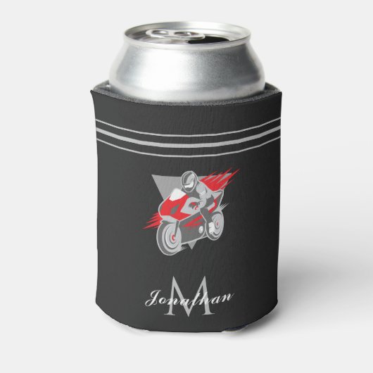 バイクレーシングパーソナライズされたバイクの極端なスピード 缶クーラー (缶裏面)