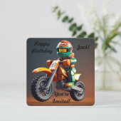 バイクレースのカスタム招待状 招待状 (スタンド正面)