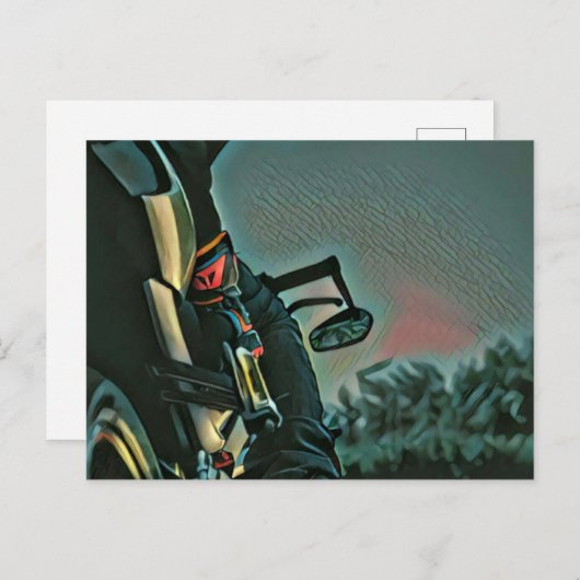 バイクレース好きな人へのギフト ポストカード (正面/裏面)