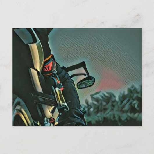 バイクレース好きな人へのギフト ポストカード (正面)