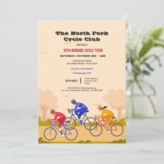 バイクレース 招待状 (スタンド正面)