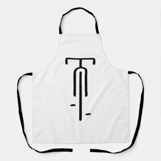 バイクロミニマルゴレトロ、サイクリング、自転車愛好家 エプロン (正面)