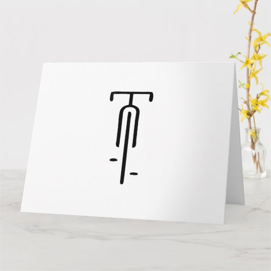 バイクロミニマルゴレトロ、サイクリング、自転車愛好家 カード (黄色い花)