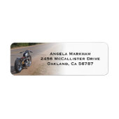 バイクールクバイクもしくは自転車に乗る人カスタム住所 シール (正面)