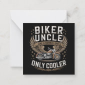 バイク乗りのおじさんへ父の日プレゼント ノートカード (裏面)