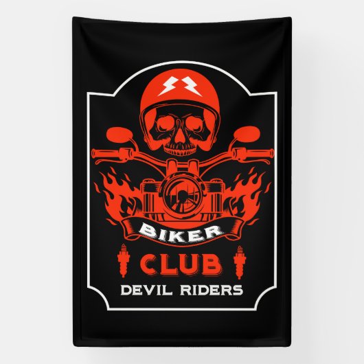 バイク乗りクラブ 横断幕 (縦)