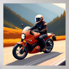 バイク乗り向けの情景豊かな山道ツーリング ポスター