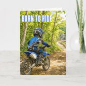 バイク乗り誕生日おめでとうカード カード (正面)
