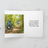 バイク乗り誕生日おめでとうカード カード (内部)