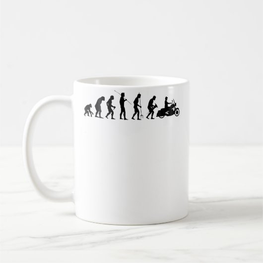 バイク乗り進化論 コーヒーマグカップ (左)