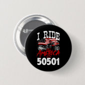 バイク乗り アンチトランプ 50501 民主派 缶バッジ (正面&裏面)