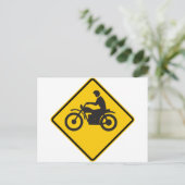 バイク交通標識 ポストカード (スタンド正面)