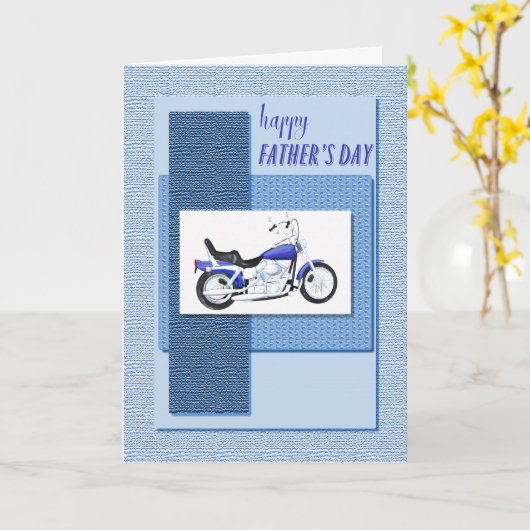 バイク付きの父のデイカード カード (黄色い花)