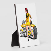 バイク付き女の子 フォトプラーク (側面)