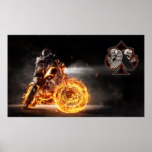 バイク修理ロゴウォールステッカー オーダーメイド ポスター (正面)