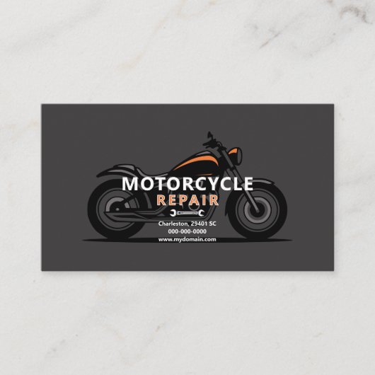 バイク修理 名刺 (正面)