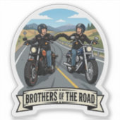バイク兄弟 ヴィニールステッカー シール (正面)