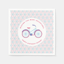 バイク図解入りの、写真付きのモダンパーソナライズされたパーティーナプキン スタンダードカクテルナプキン