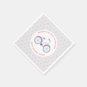 バイク図解入りの、写真付きのモダンパーソナライズされたパーティーナプキン スタンダードカクテルナプキン (角)