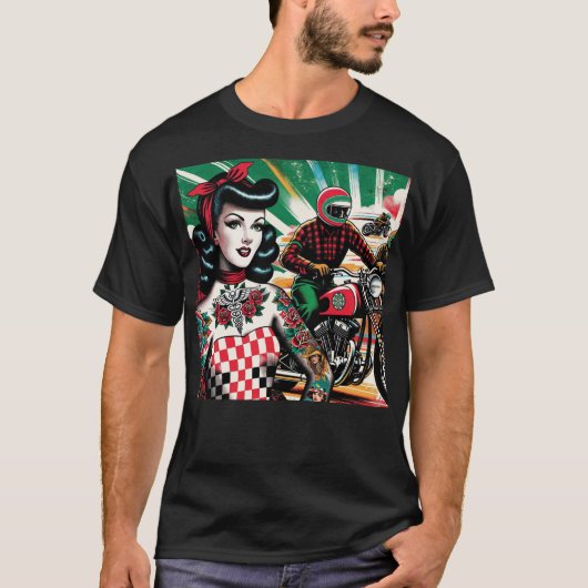 バイク女子 Tシャツ (正面)