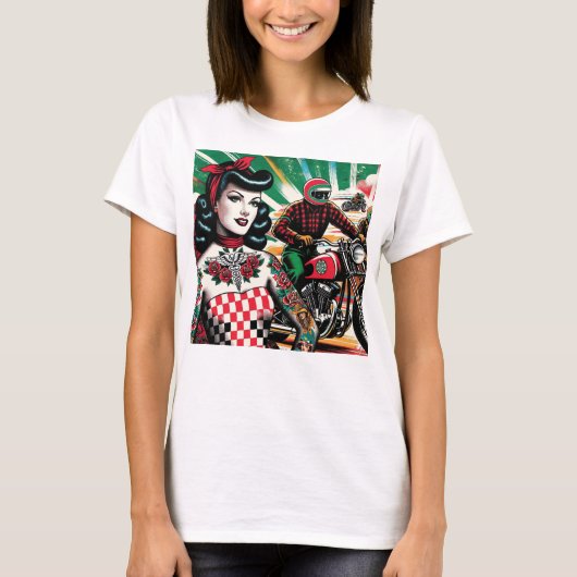 バイク女子 Tシャツ (正面)