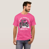 バイク好きな女性のためのおもしろいオートバイのデザイン Tシャツ (正面フル)