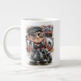 バイク好きな父 ジャンボコーヒーマグカップ