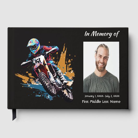 バイク好きのための追悼メモリアルフォトギフト ゲストブック (正面)