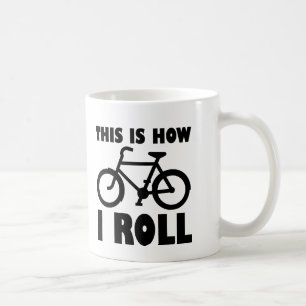 バイク好きのための面白いマグカップ "How I Roll" コーヒーマグカップ