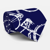 バイク好きのブルーサイクルタイ ネクタイ (ロール)