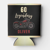 バイク好きの60歳の伝説の誕生日バイカー・パーティー 缶クーラー (正面)