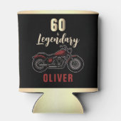バイク好きの60歳の伝説の誕生日バイカー・パーティー 缶クーラー (裏面)