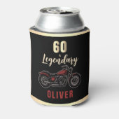 バイク好きの60歳の伝説の誕生日バイカー・パーティー 缶クーラー (缶裏面)