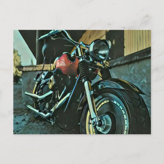 バイク好きへのプレゼント ポストカード (正面)